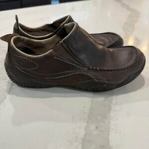 Patagonia Cardon Leather Slip On Loafers Mens 8 Dark Brown Casual Shoes Gorpcore